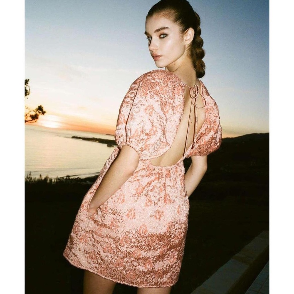 Kimchi Blue Coral Pink Quilted Mini Dress